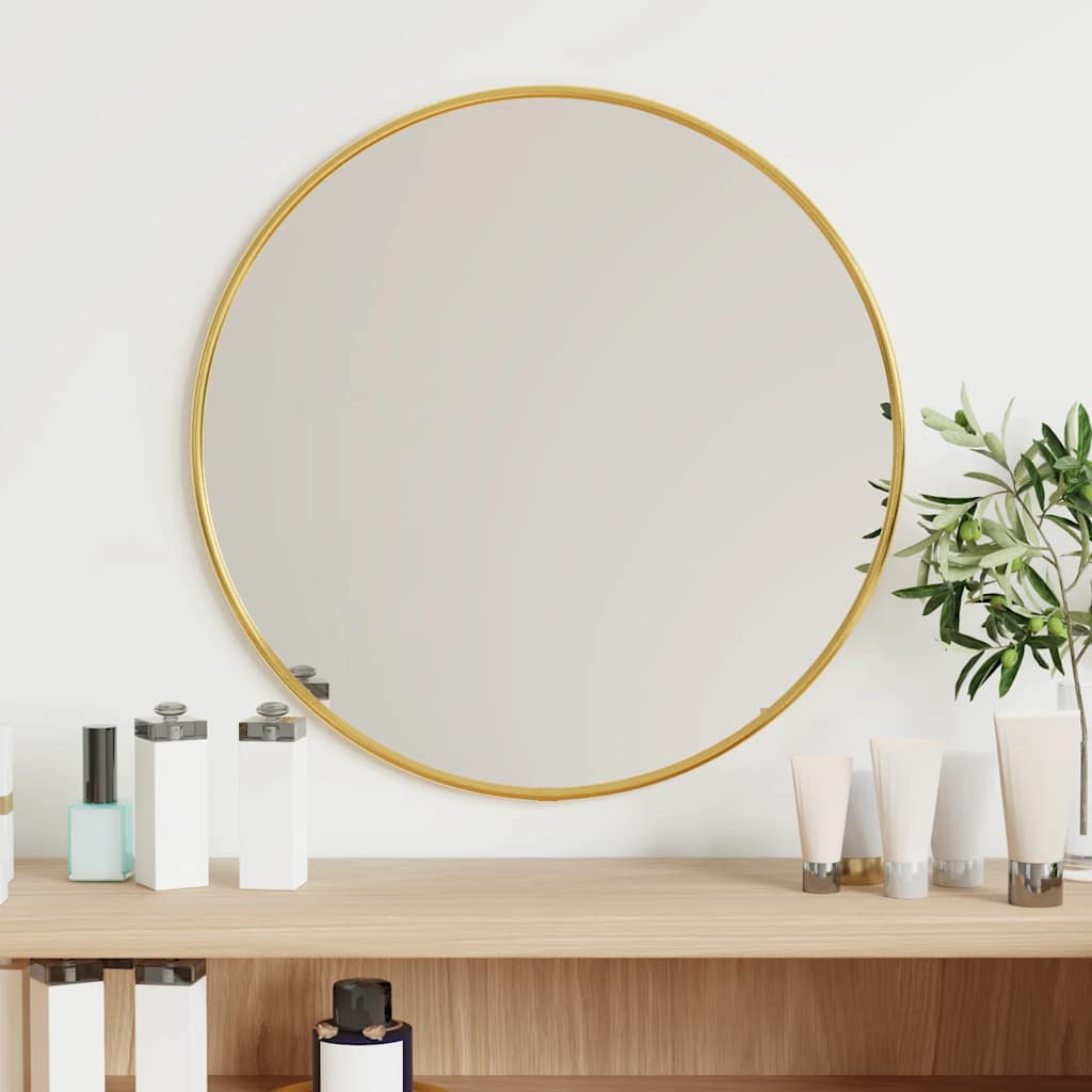 Miroir mural vidaxl rond Ø40 cm or couleur or