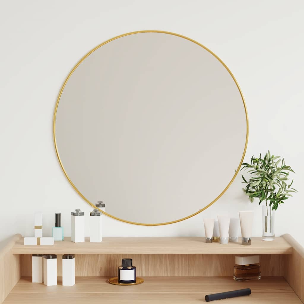 Miroir mural vidaxl rond Ø60 cm or couleur or