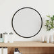 Miroir mural vidaxl rond Ø30 cm noir