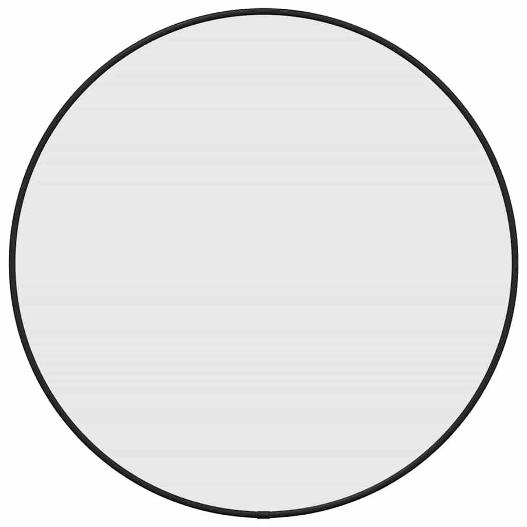 Miroir mural vidaxl rond Ø50 cm noir