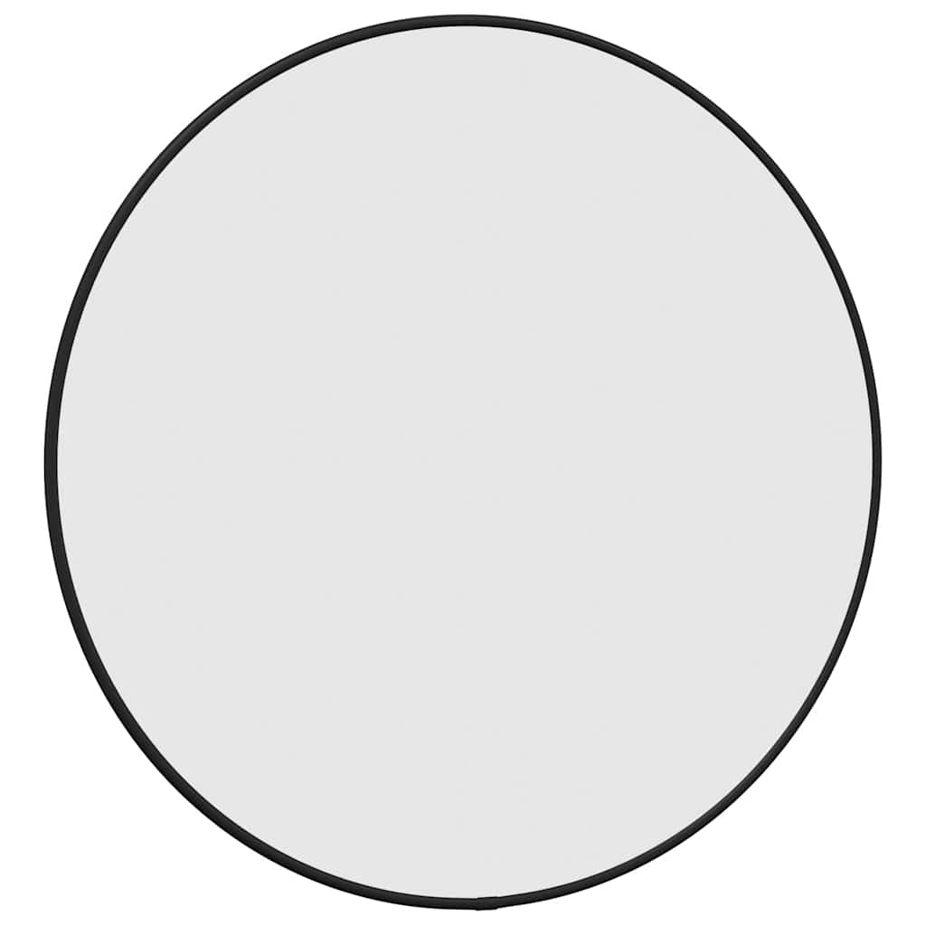 Miroir mural vidaxl rond Ø50 cm noir