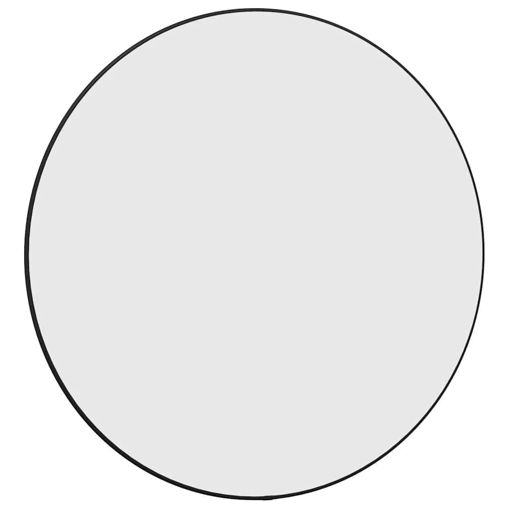 Miroir mural vidaxl rond Ø60 cm noir