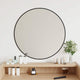 Miroir mural vidaxl rond Ø60 cm noir