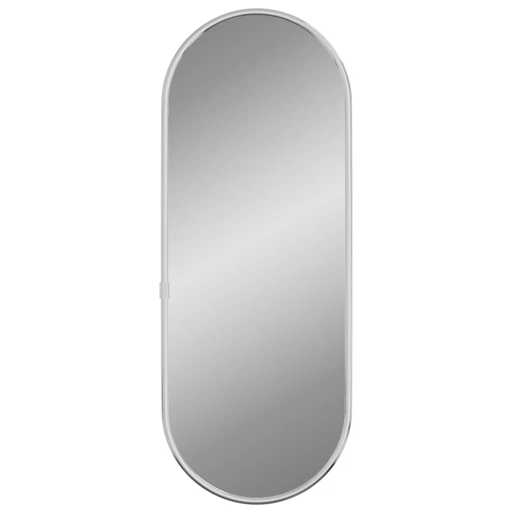 Miroir mural vidaxl 40x15 cm de couleur argentée ovale