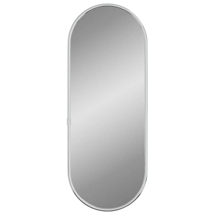 Miroir mural vidaxl 40x15 cm de couleur argentée ovale