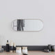 Miroir mural vidaxl 40x15 cm de couleur argentée ovale