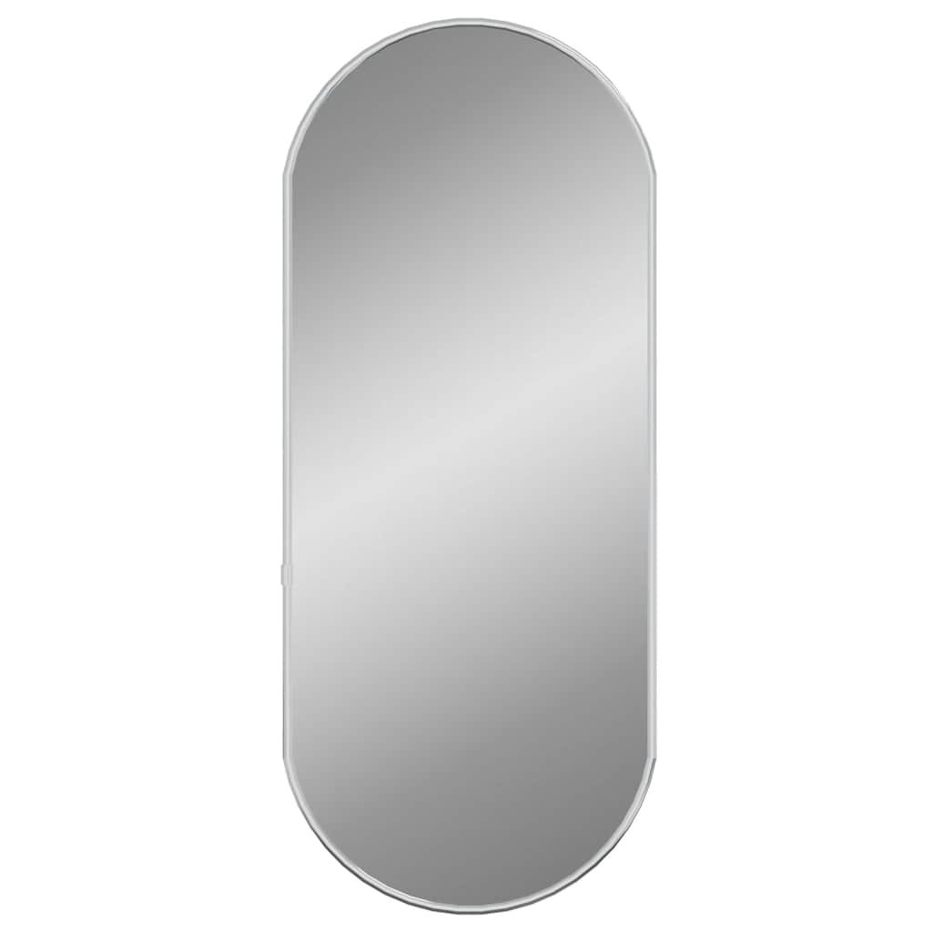 Miroir mural vidaxl 60x25 cm de couleur argentée ovale