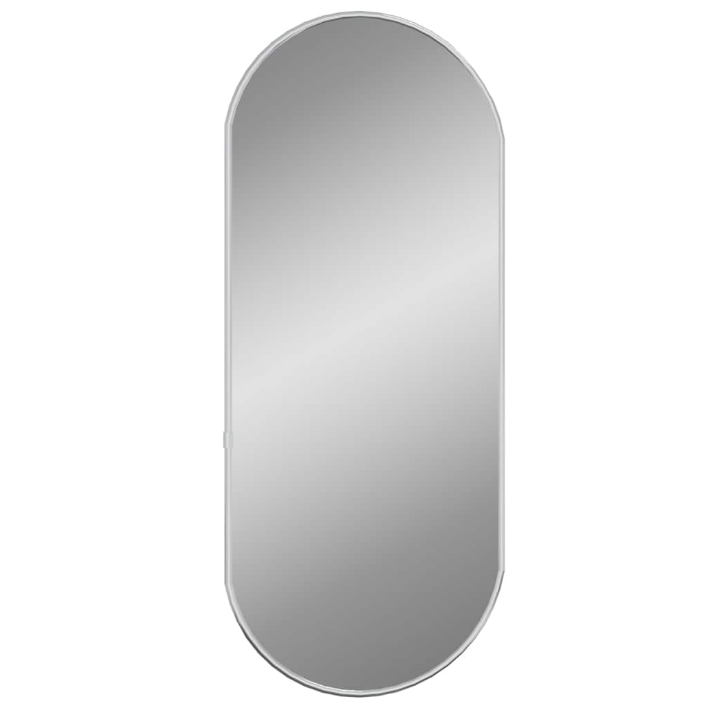 Miroir mural vidaxl 60x25 cm de couleur argentée ovale