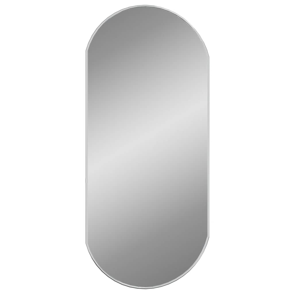 Miroir mural vidaxl 90x40 cm couleur argentée ovale