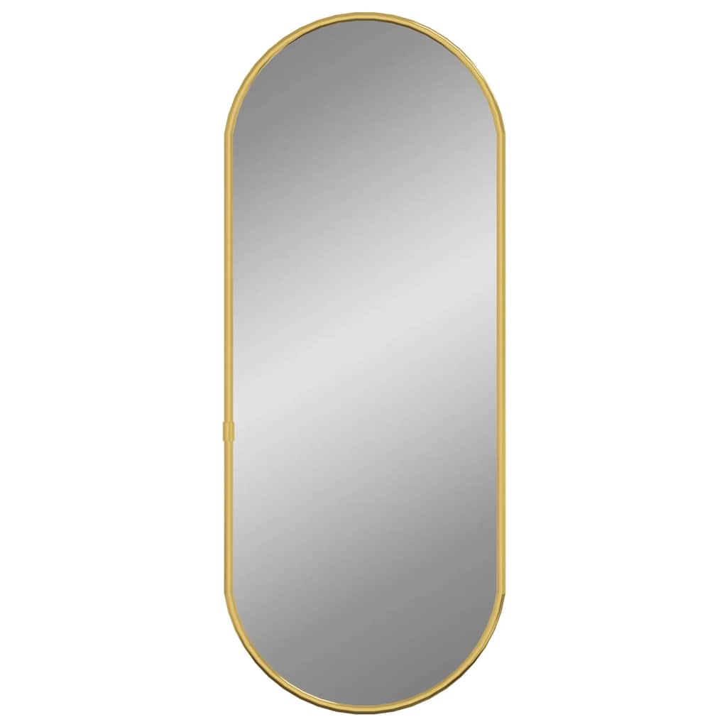 Miroir mural vidaxl 50x20 cm coloré en or ovale