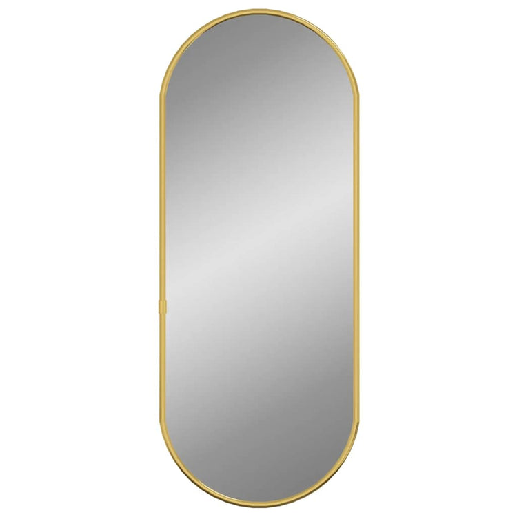 Miroir mural vidaxl 50x20 cm coloré en or ovale