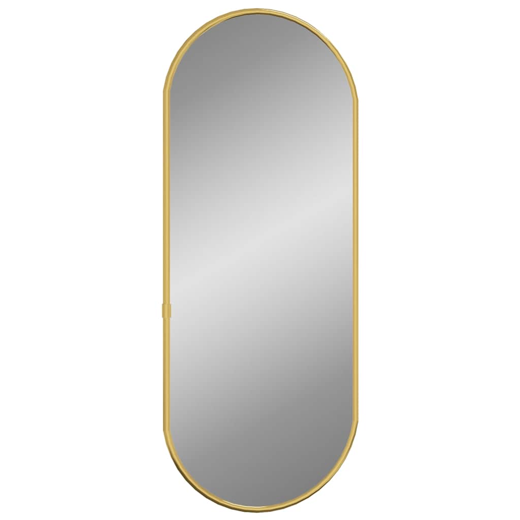 Miroir mural vidaxl 50x20 cm coloré en or ovale