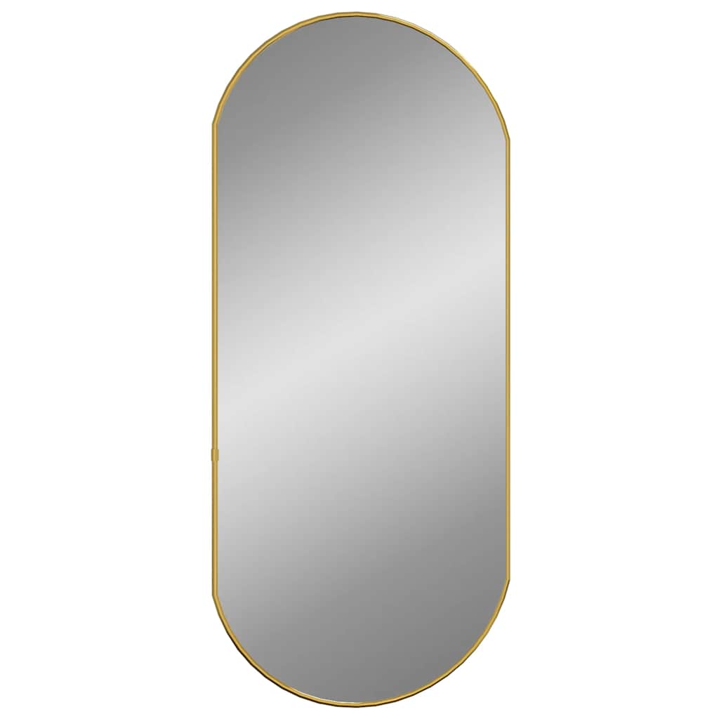 Miroir mural vidaxl 80x35 cm de couleur or ovale