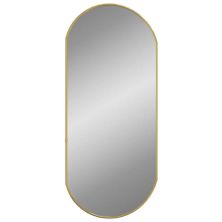Miroir mural vidaxl 80x35 cm de couleur or ovale