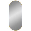 Miroir mural vidaxl 80x35 cm de couleur or ovale
