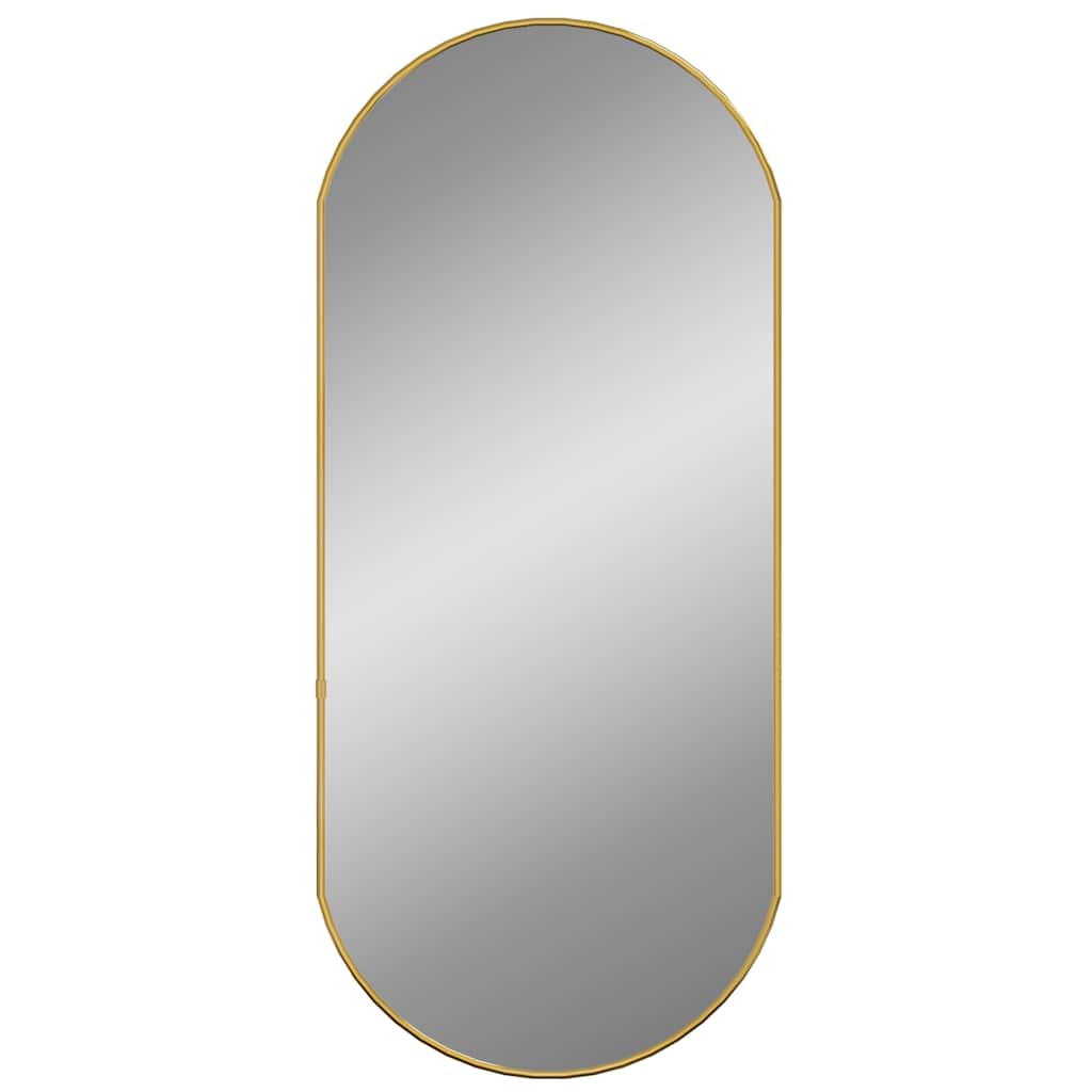 Miroir mural vidaxl 80x35 cm de couleur or ovale