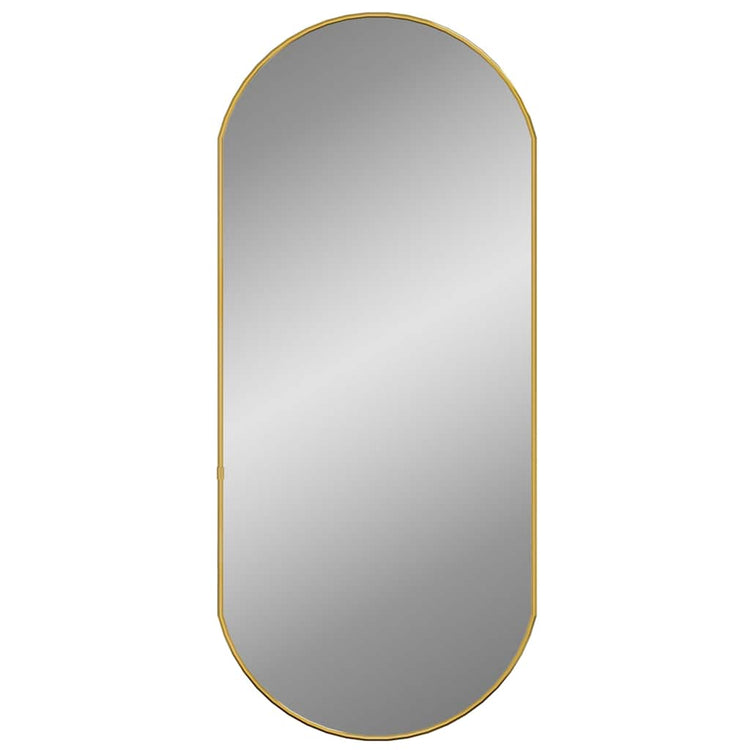 Miroir mural vidaxl 80x35 cm de couleur or ovale