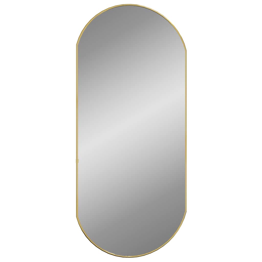 Miroir mural vidaxl 90x40 cm coloré en or ovale