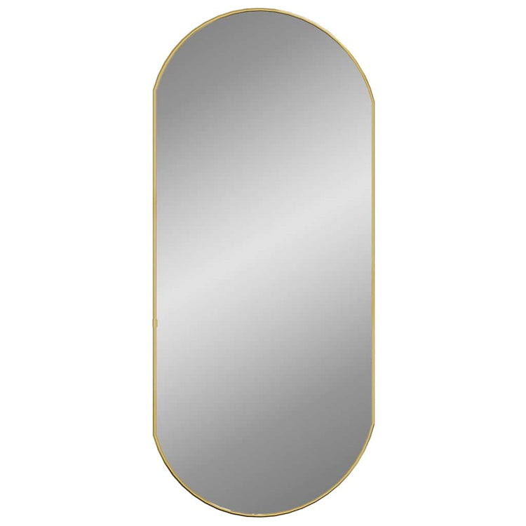 Miroir mural vidaxl 90x40 cm coloré en or ovale