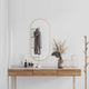 Miroir mural vidaxl 90x40 cm coloré en or ovale
