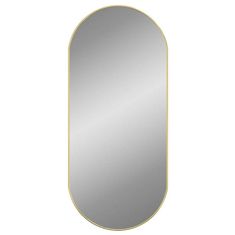 Miroir mural vidaxl 100x45 cm de couleur or ovale