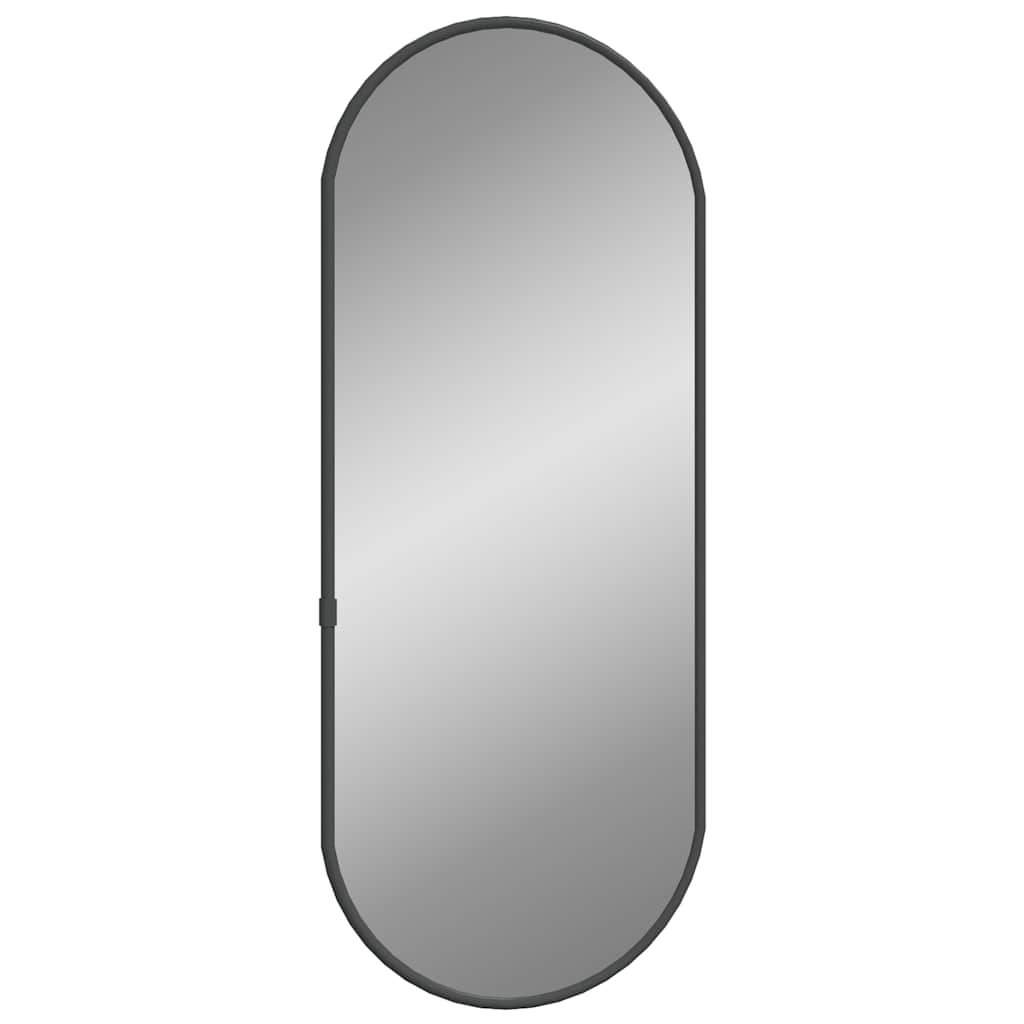 Miroir mural vidaxl 50x20 cm noir ovale
