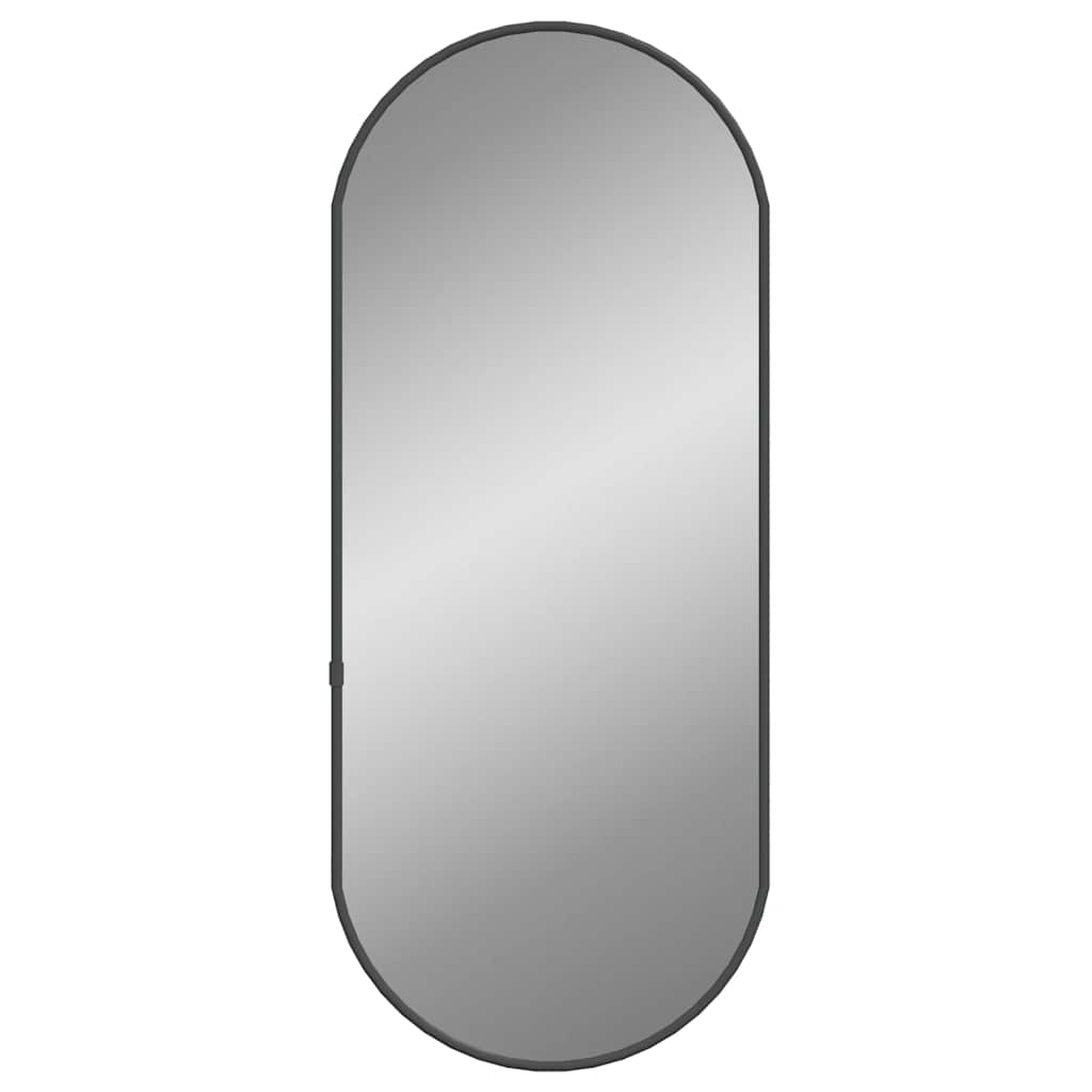 Miroir mural vidaxl 60x25 cm noir ovale