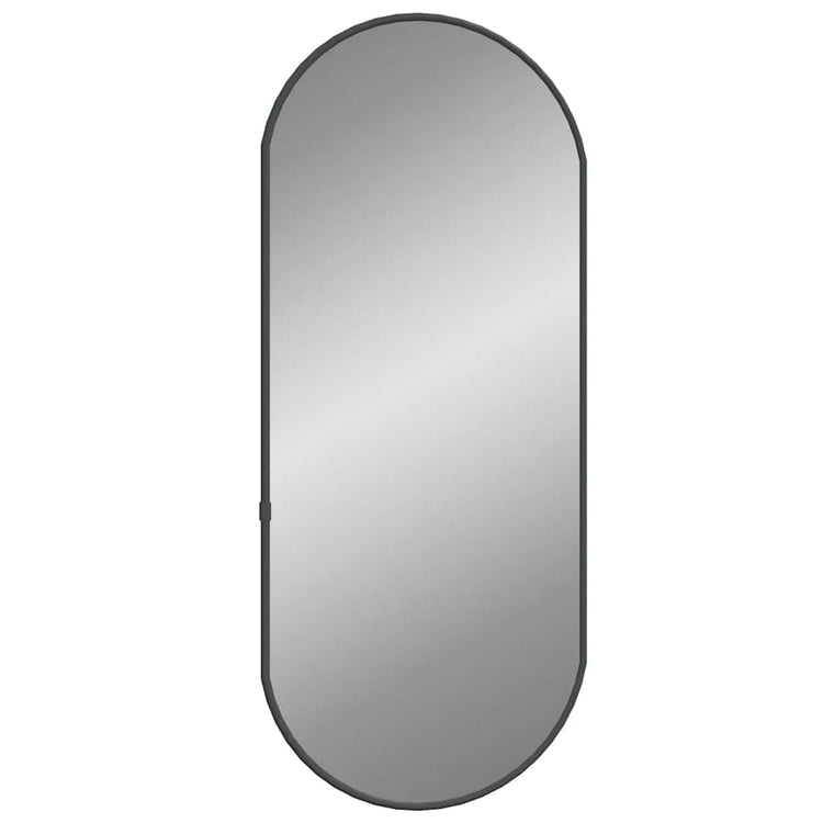 Miroir mural vidaxl 60x25 cm noir ovale