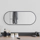 Miroir mural vidaxl 60x25 cm noir ovale