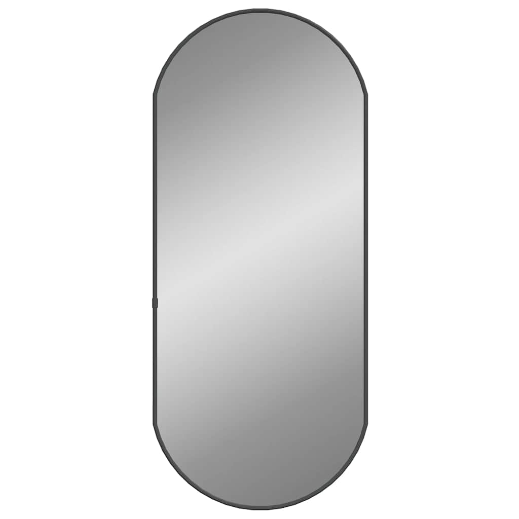 Miroir mural vidaxl 70x30 cm noir ovale