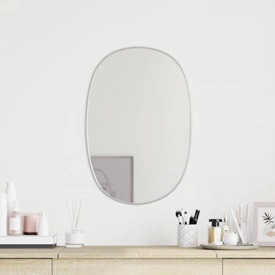 Miroir mural vidaxl 50x35 cm de couleur argentée