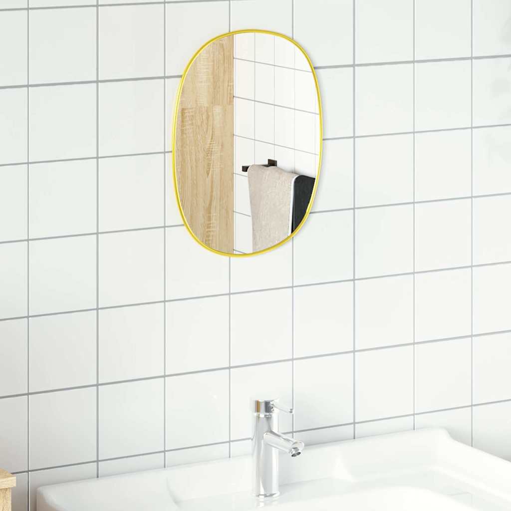 Miroir mural vidaxl 30x25 cm de couleur or