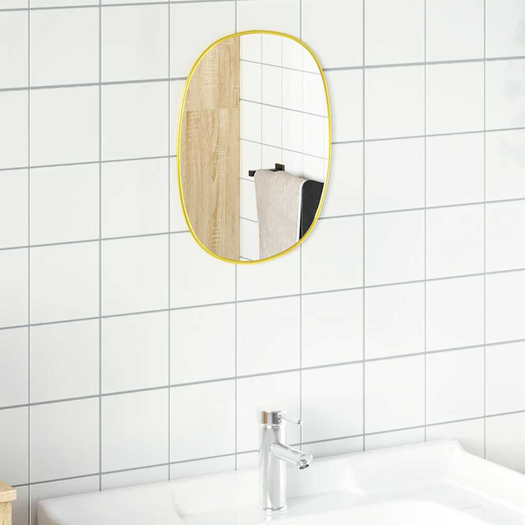 Miroir mural vidaxl 40x30 cm de couleur or