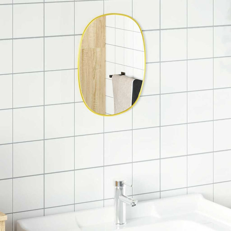 Miroir mural vidaxl 40x30 cm de couleur or