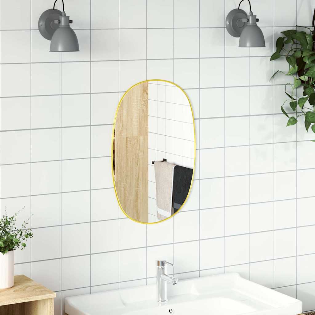 Miroir mural vidaxl 60x40 cm de couleur or