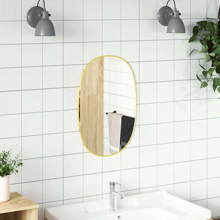 Miroir mural vidaxl 60x40 cm de couleur or