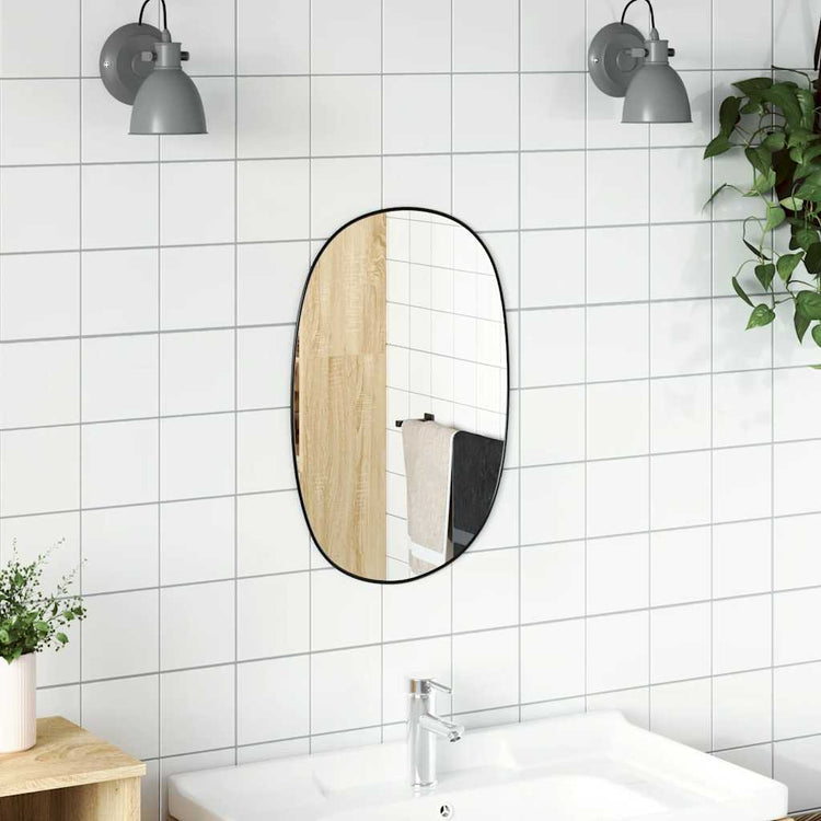 Miroir mural vidaxl 60x40 cm noir