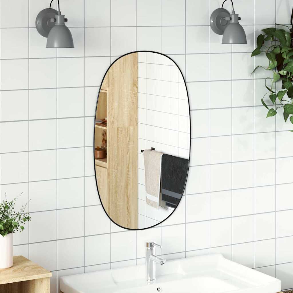 Miroir mural vidaxl 80x50 cm noir