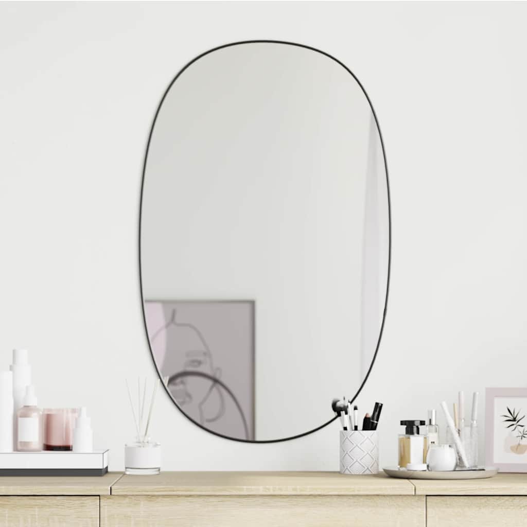 Miroir mural vidaxl 80x50 cm noir