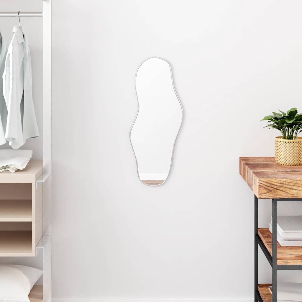 Miroir mural vidaxl 60x25 cm en argent couleur