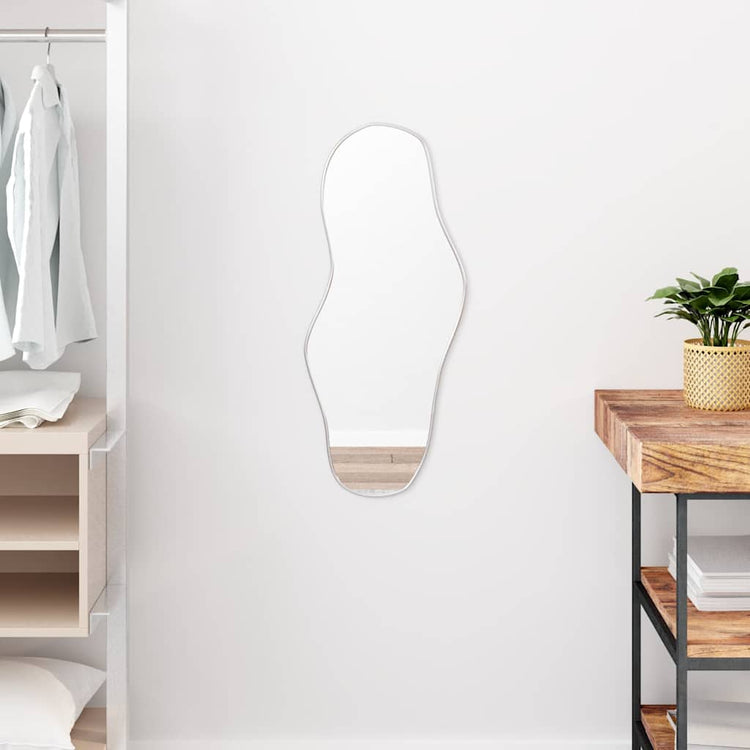 Miroir mural vidaxl 70x30 cm couleur argentée