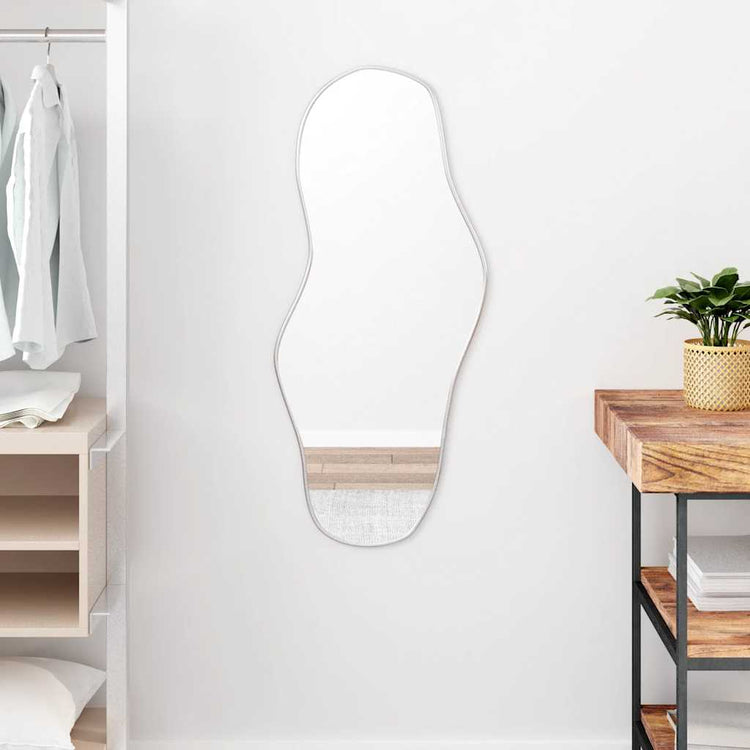 Miroir mural vidaxl 90x40 cm couleur argentée