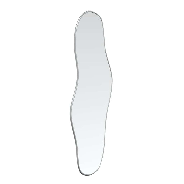 Miroir mural vidaxl 100x45 cm de couleur argentée