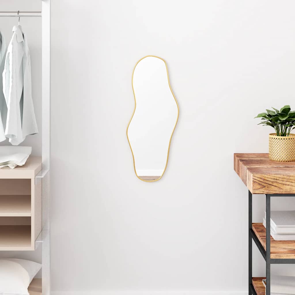 Miroir mural vidaxl 60x25 cm de couleur or