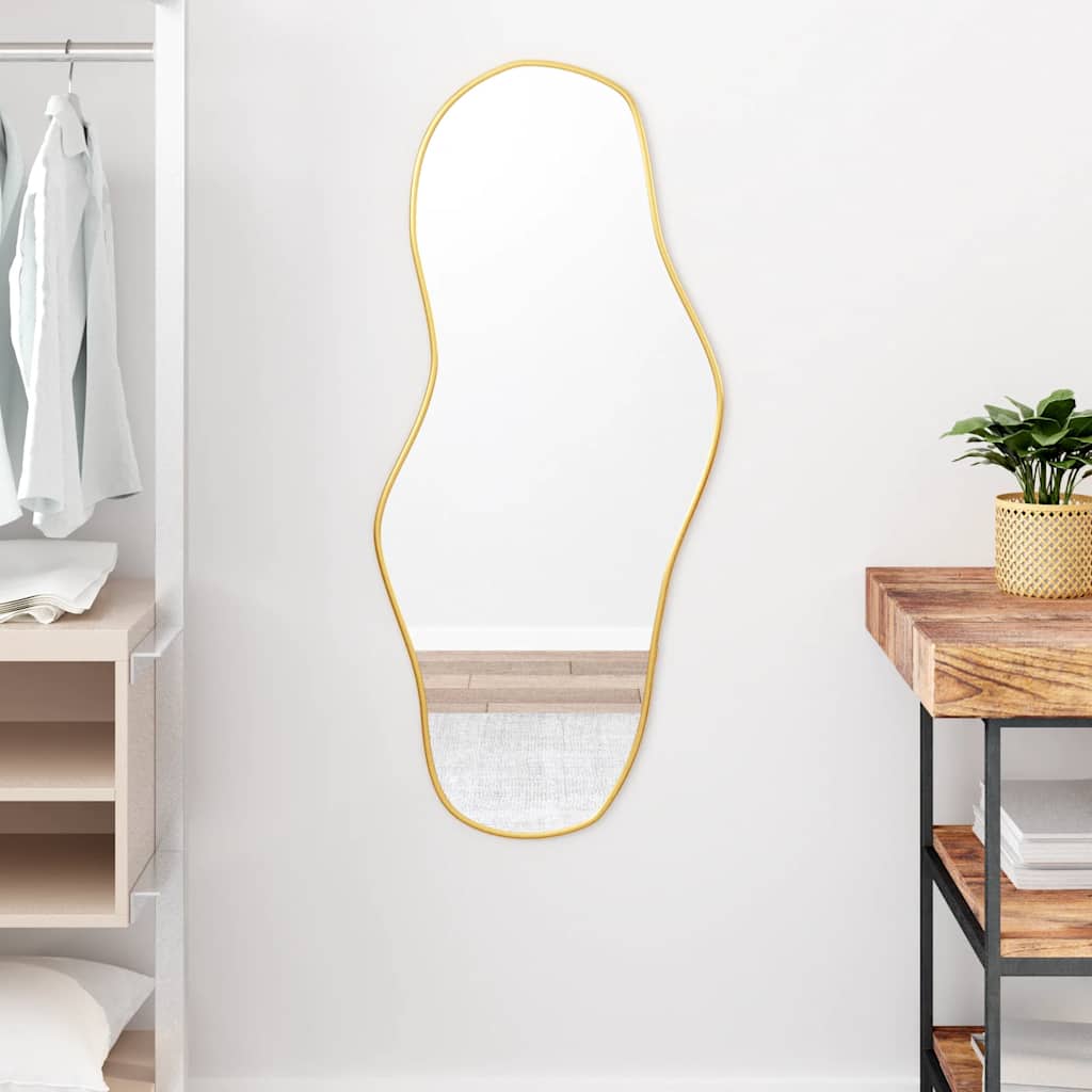 Miroir mural vidaxl 100x45 cm de couleur or