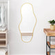 Miroir mural vidaxl 100x45 cm de couleur or