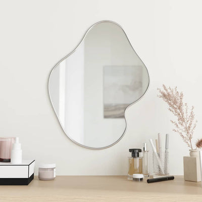 Miroir mural vidaxl 50x40 cm de couleur argentée