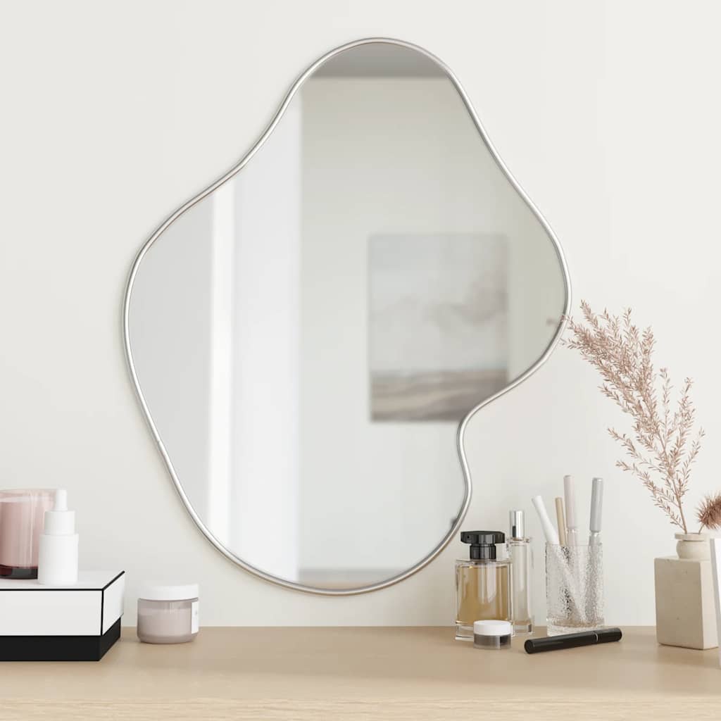 Miroir mural vidaxl 60x50 cm en argent coloré