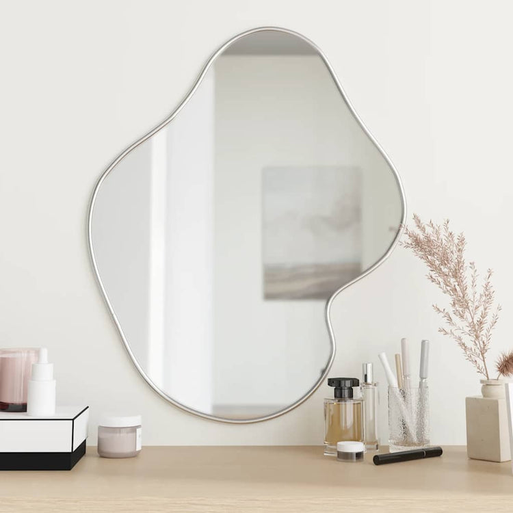Miroir mural vidaxl 60x50 cm en argent coloré