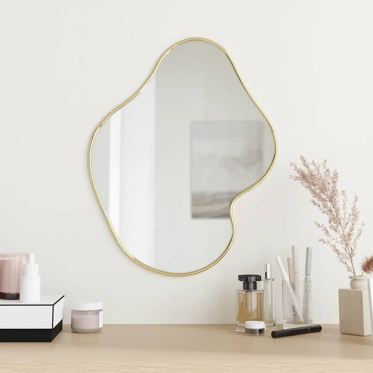 Miroir mural vidaxl 50x40 cm de couleur or